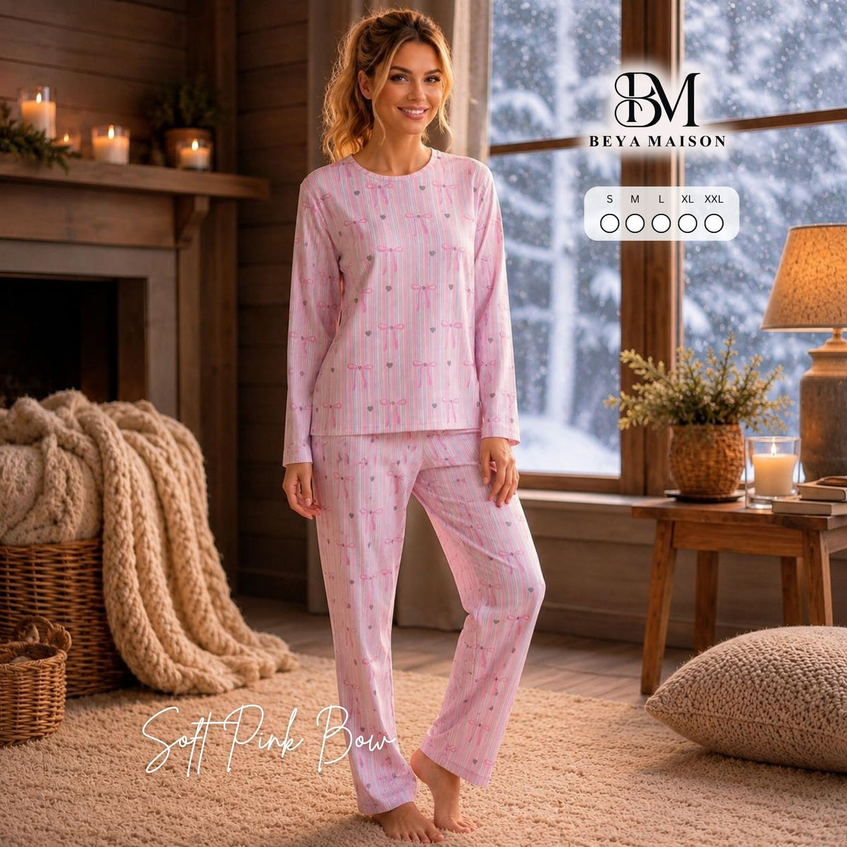 Pink Ribbon Hearts Pajama Set 🎀🩷