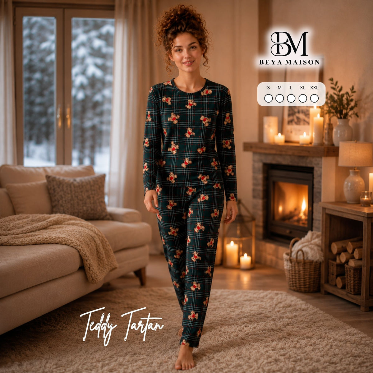 Emerald Teddy Bear Pajama Set 🧸💚