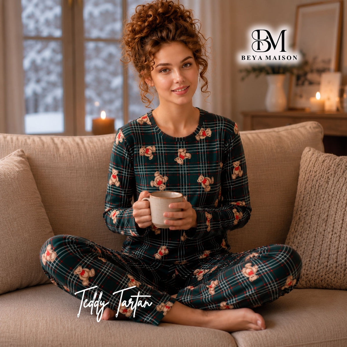 Emerald Teddy Bear Pajama Set 🧸💚
