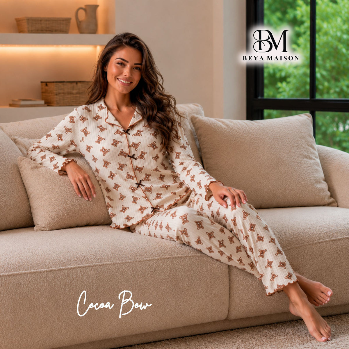 Cocoa Bow Pajama Set 🤎🎀