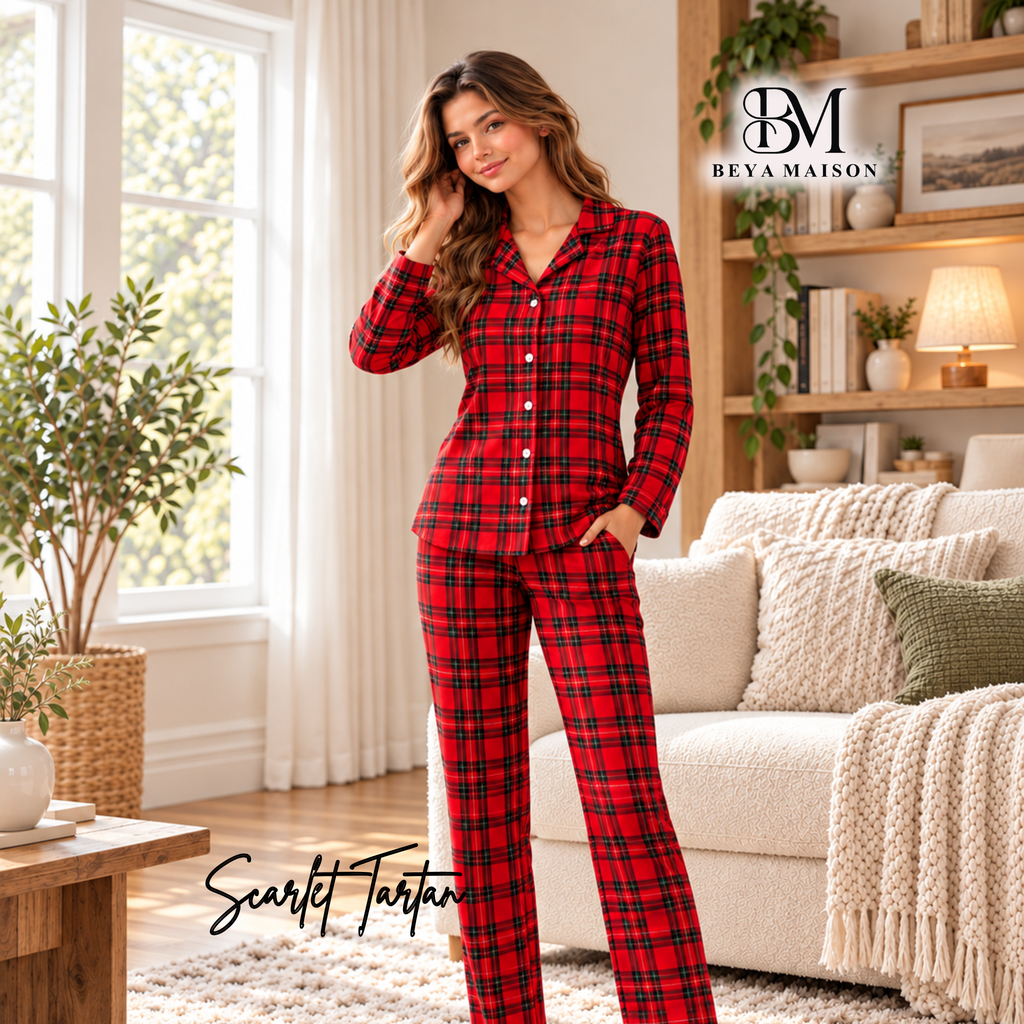 Scarlet Tartan Pajama Set ❤️🎄