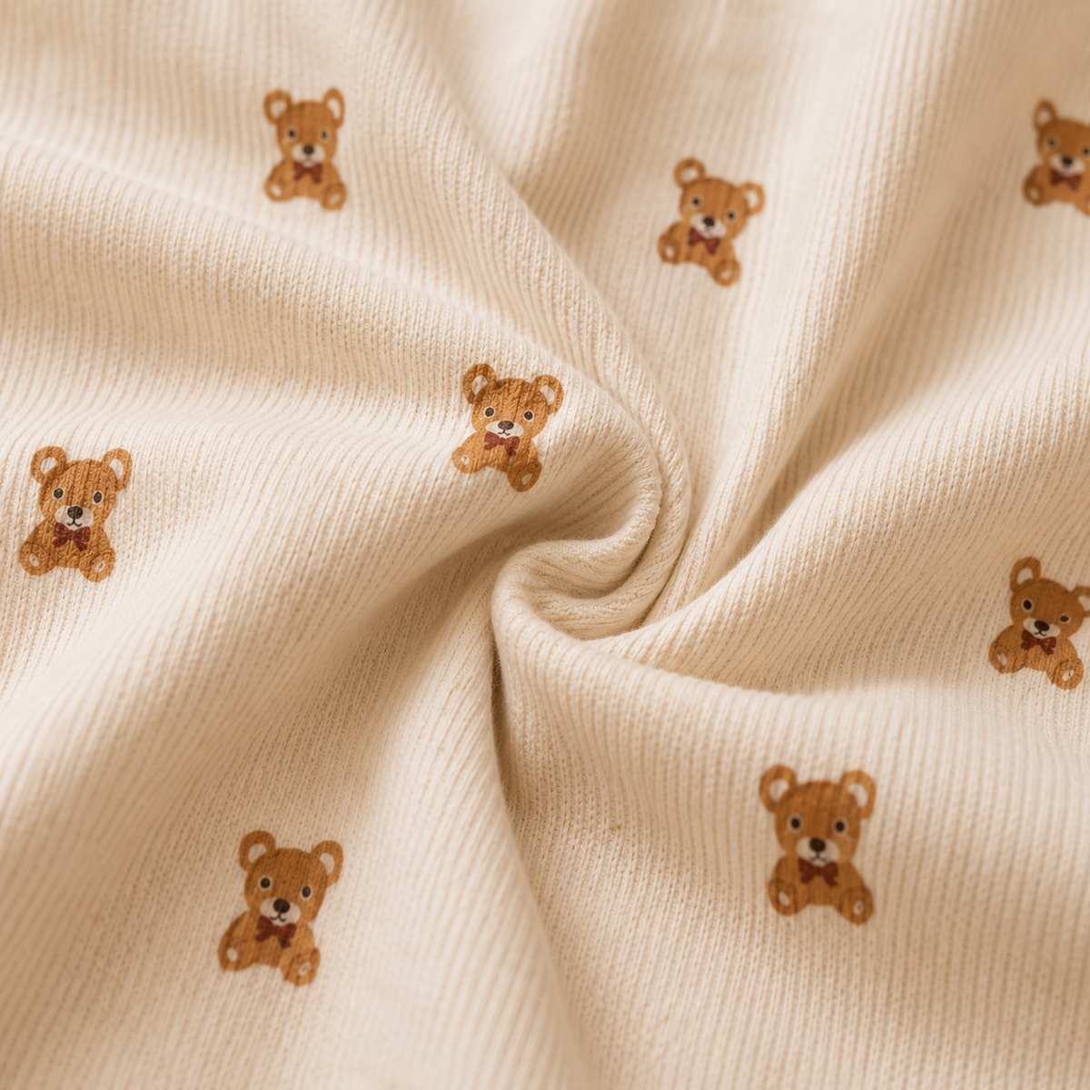 Cozy Teddy Ribbed Pajama Set 🧸🤍